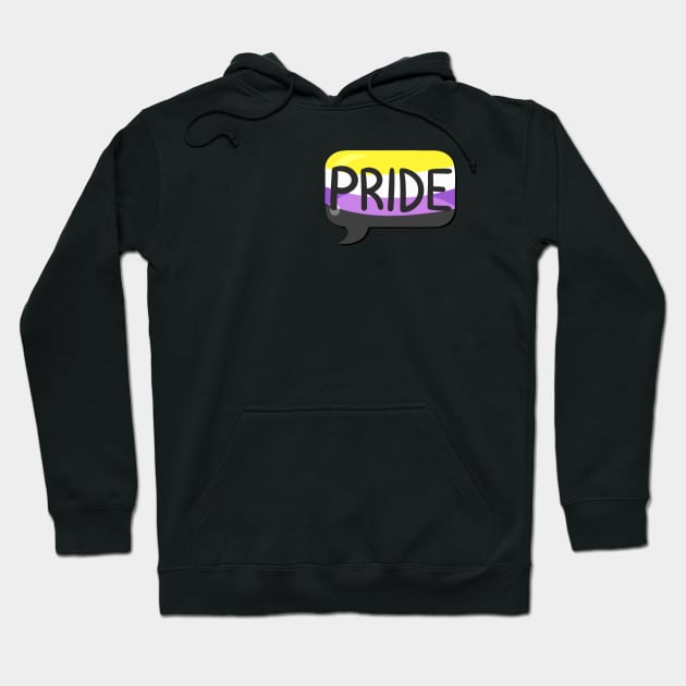 LGBTQ+ Pride Flag Bubble - Nonbinary Hoodie by leashonlife